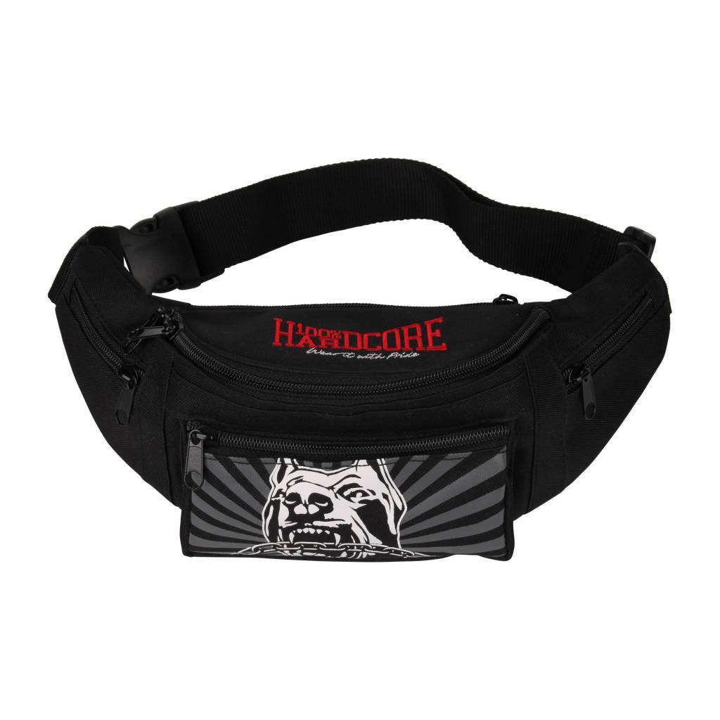 Hip-Bag 100% Hardcore Dog-1 – czarna, widok przodu